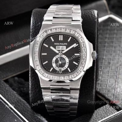 Replica Watches for Sale Patek Philippe Annual Calendar Watches Stainless Steel with Diamond 40mm